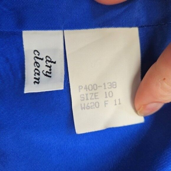 Pendleton Vintage Blue Virgin Wool Skirt Set Women's 10 Made USA Office Siren - Picture 11 of 15